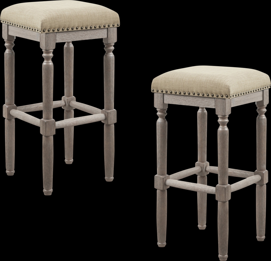 Kincheon Sand Barstool, Set of 2 - Thumbnail - Image 1