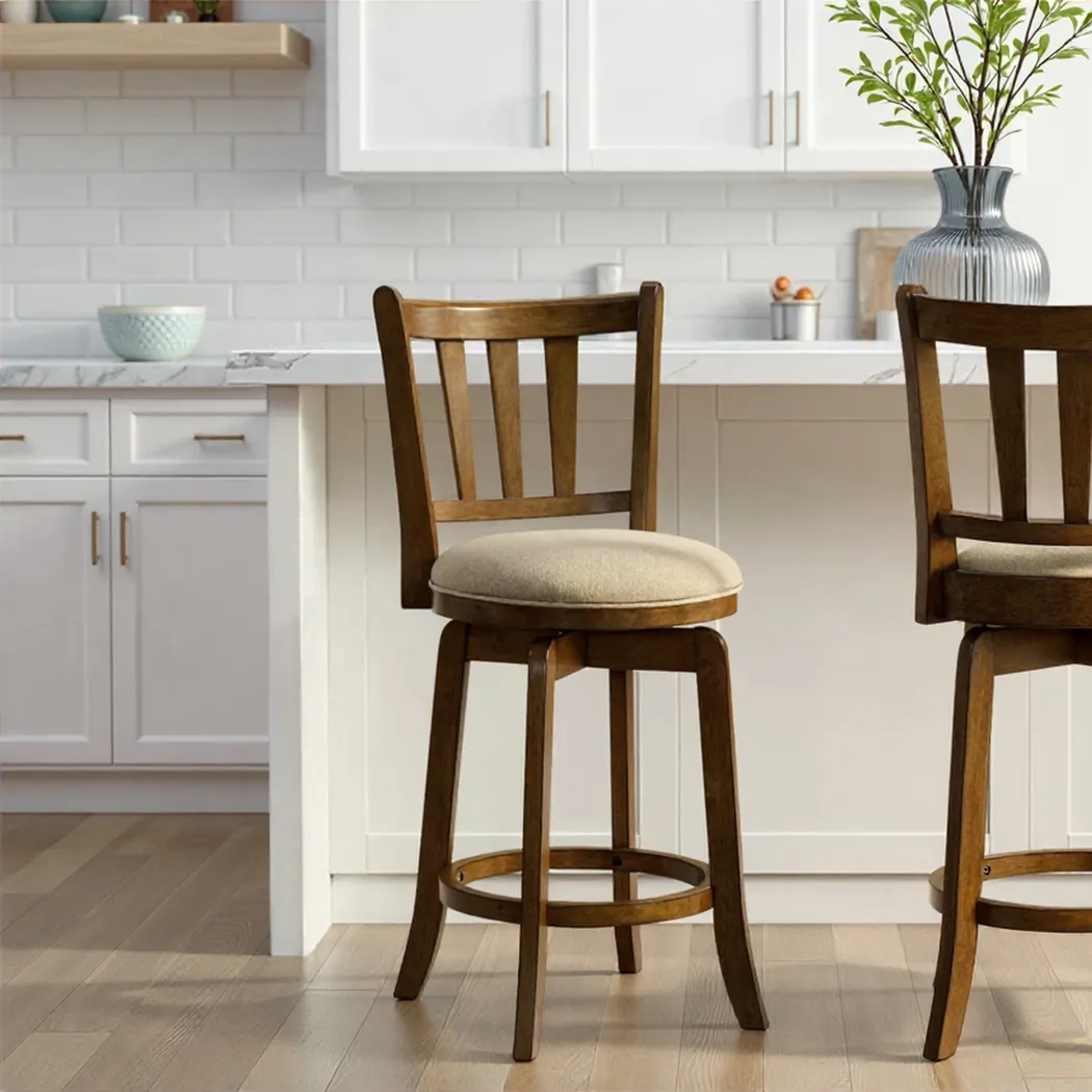 Kindersby Cream Swivel Counter Height Stool - Thumbnail - Image 2