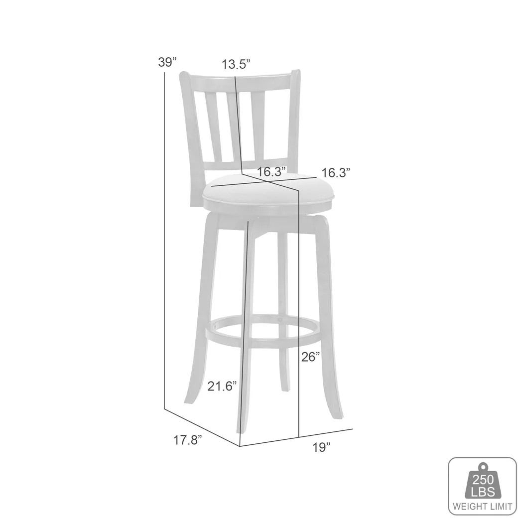 Kindersby Cream Swivel Counter Height Stool - Thumbnail - Image 4