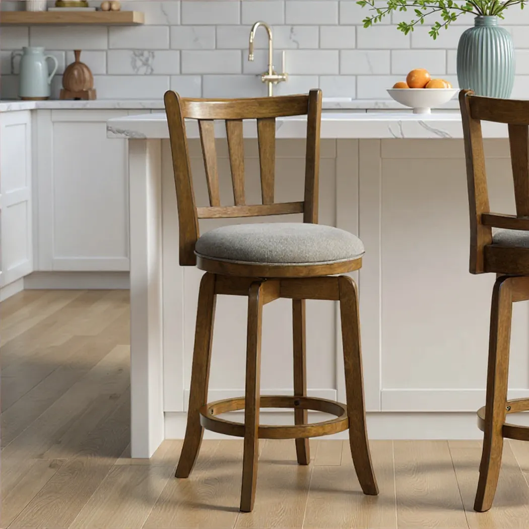 Kindersby Gray Swivel Counter Height Stool - Thumbnail - Image 2