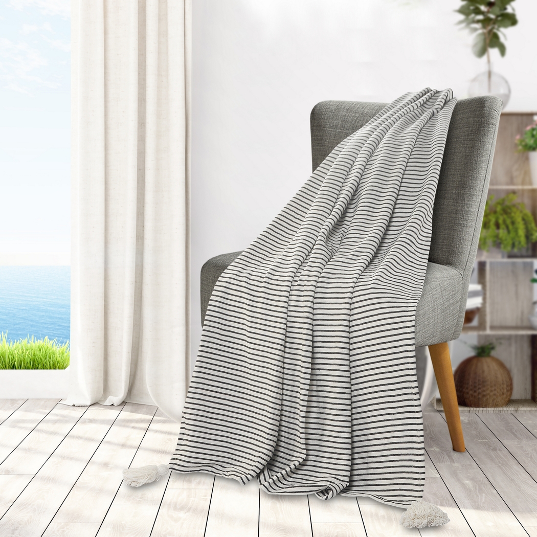 King Lane Black Throw Blanket - Thumbnail - Image 2