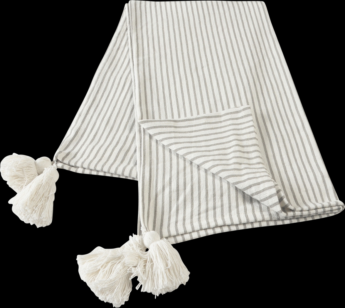 King Lane Gray Throw Blanket - Thumbnail - Image 3