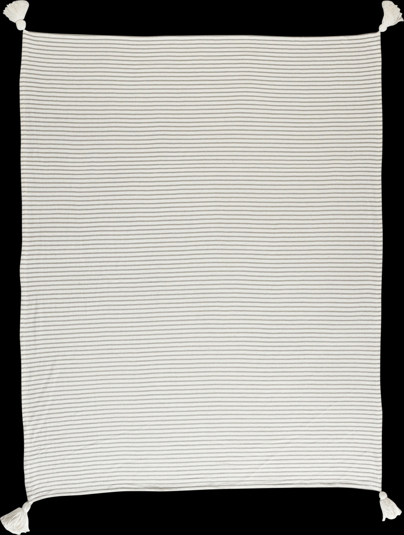 King Lane Gray Throw Blanket - Thumbnail - Image 1