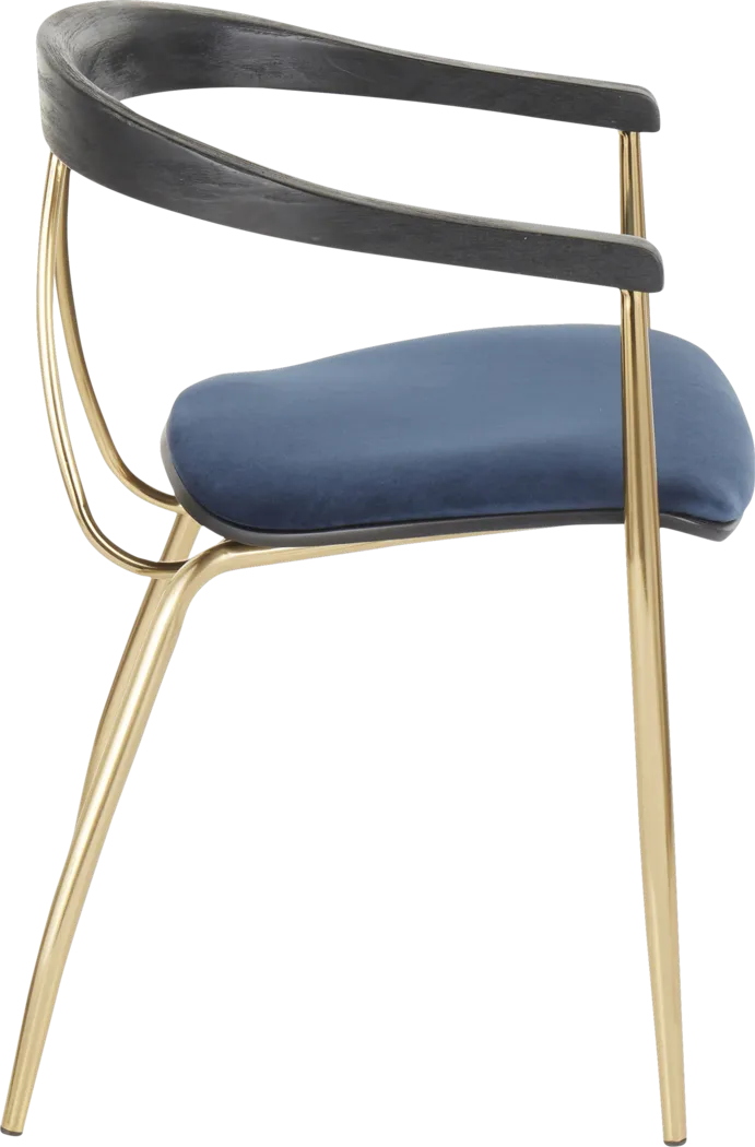 Kingrow Blue Arm Chair, Set of 2 - Thumbnail - Image 3