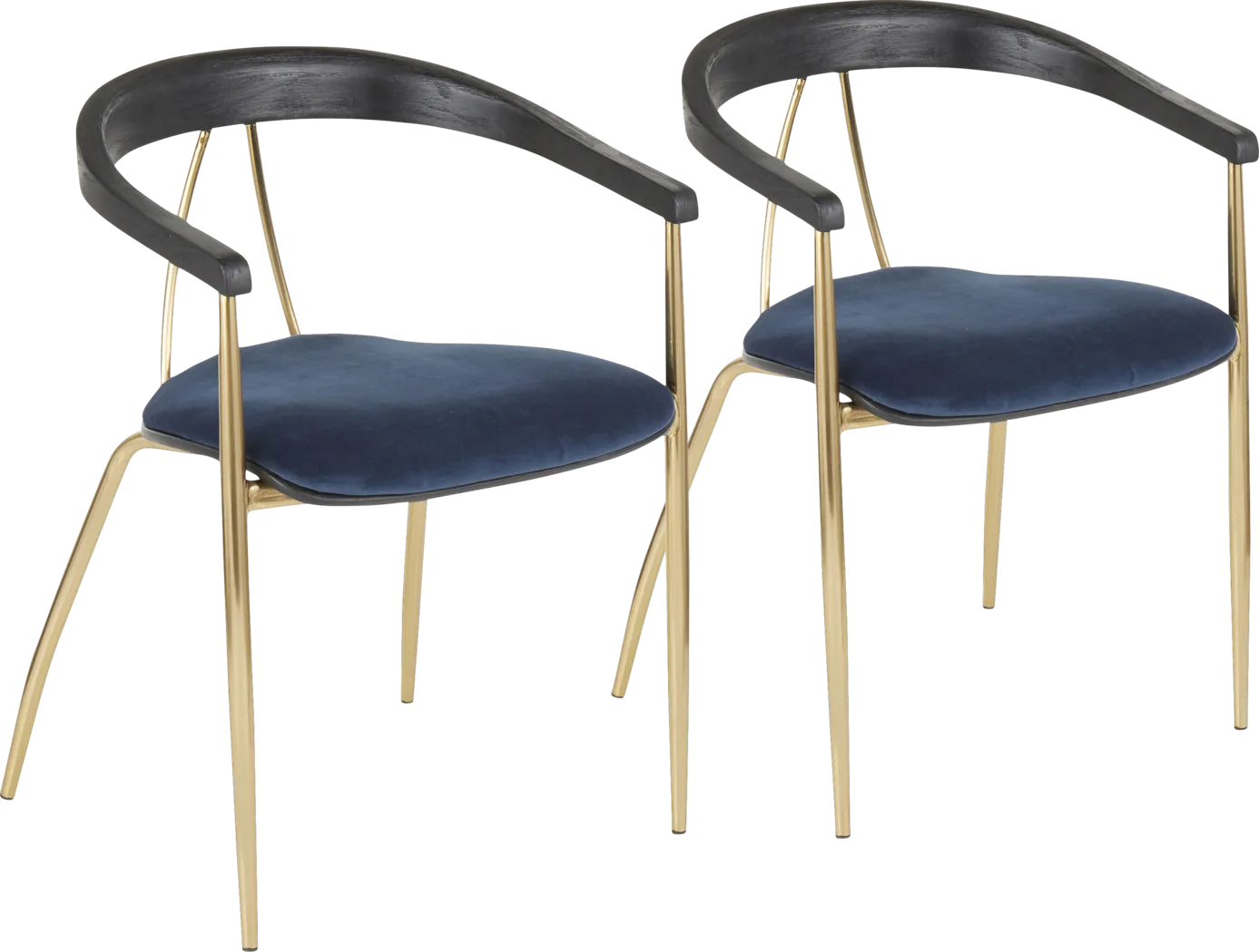 Kingrow Blue Arm Chair, Set of 2 - Thumbnail - Image 1