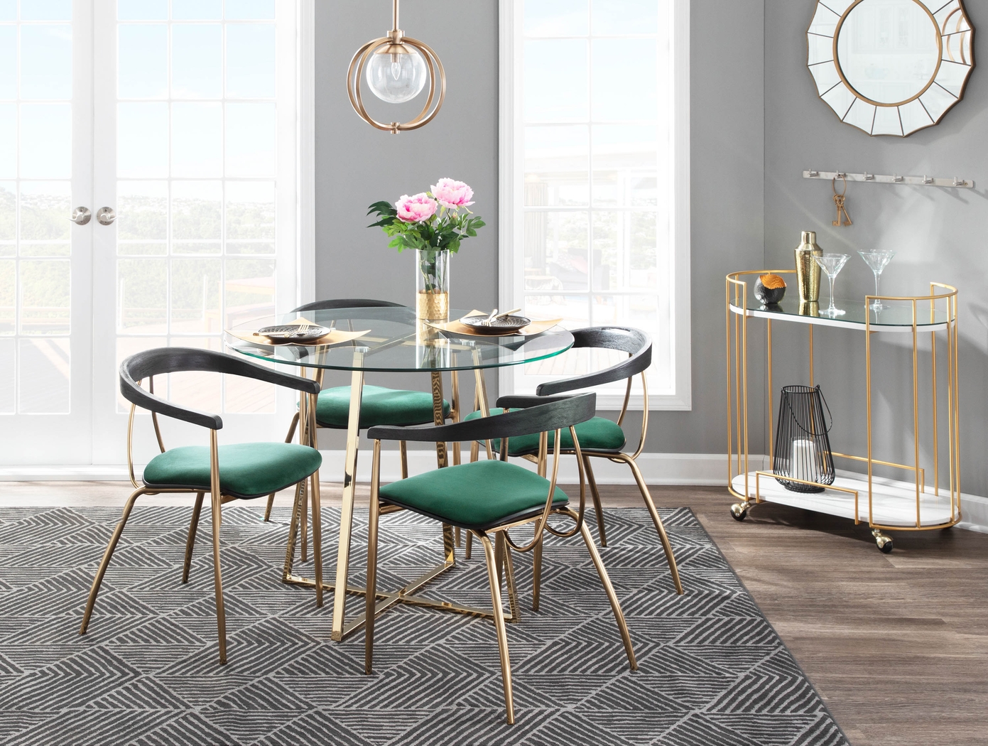 Kingrow Green Arm Chair, Set of 2 - Thumbnail - Image 9