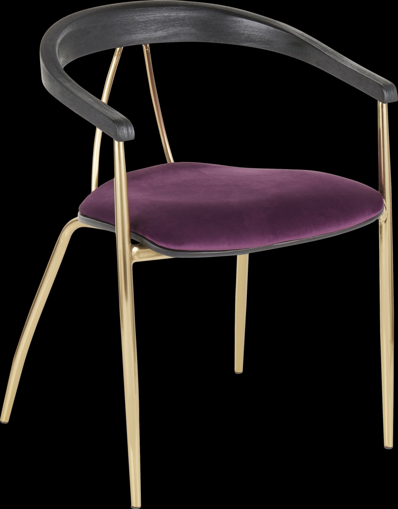 Kingrow Purple Arm Chair, Set of 2 - Thumbnail - Image 2