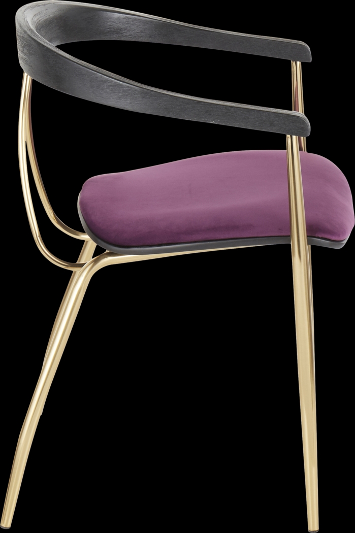 Kingrow Purple Arm Chair, Set of 2 - Thumbnail - Image 3