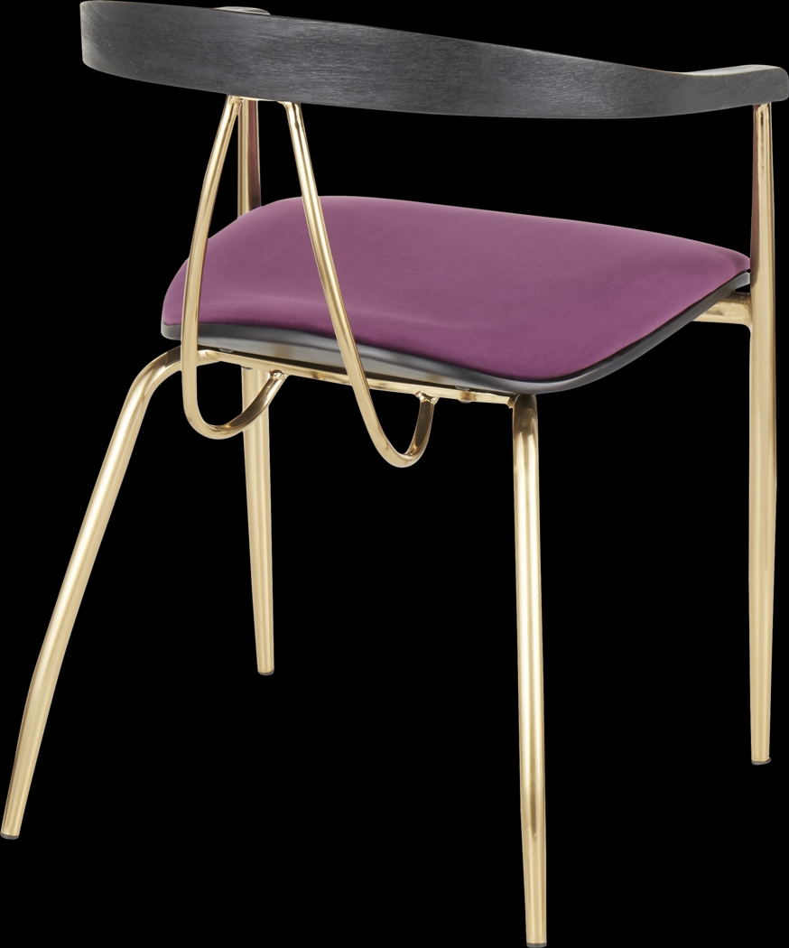 Kingrow Purple Arm Chair, Set of 2 - Thumbnail - Image 4