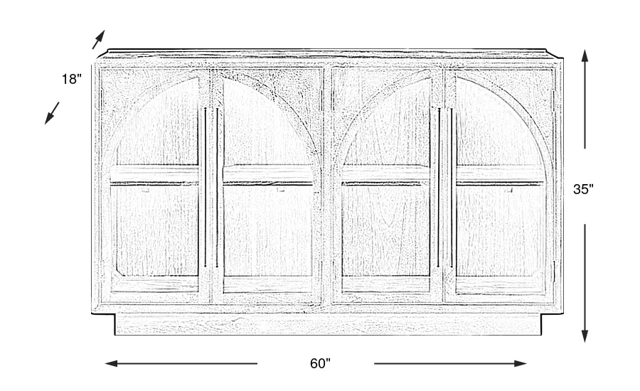Dimension Image. Please refer to the Dimension Tab on this page for dimension details.
