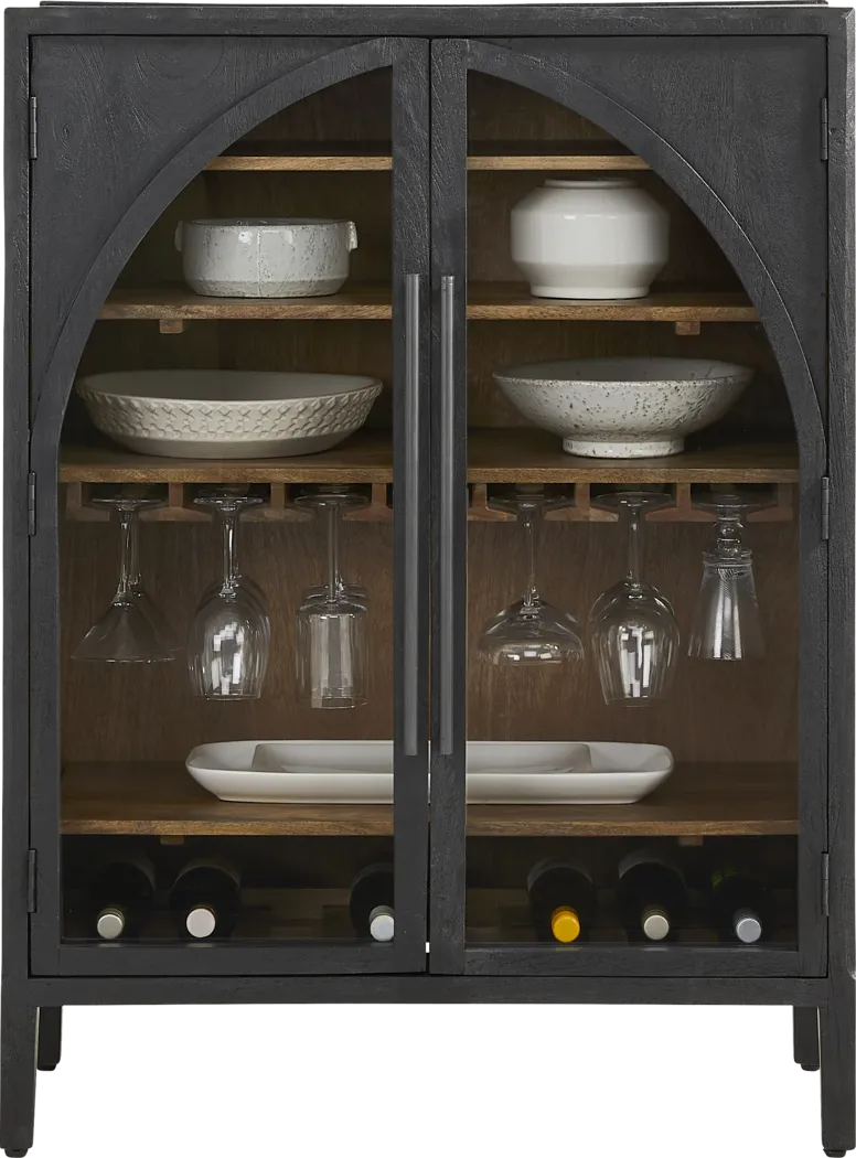 Kings Road Black Wine Cabinet - Thumbnail - Image 2