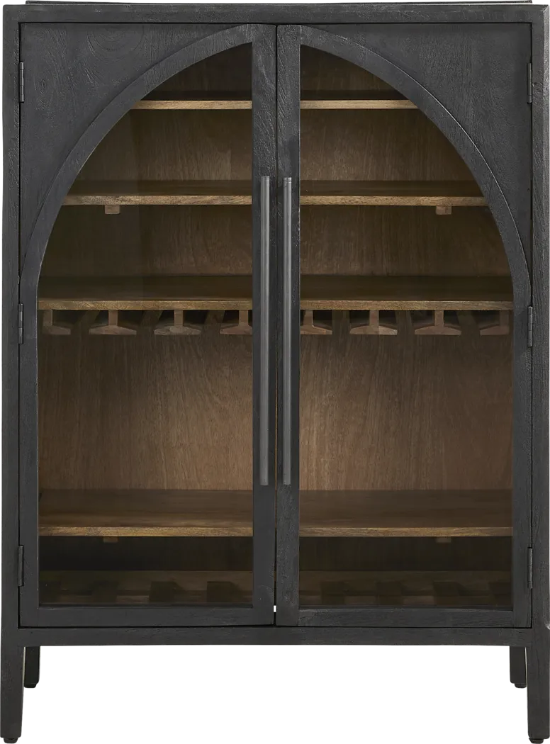 Kings Road Black Wine Cabinet - Thumbnail - Image 1