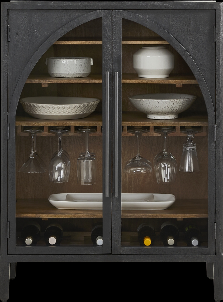 Kings Road Black Wine Cabinet - Thumbnail - Image 2