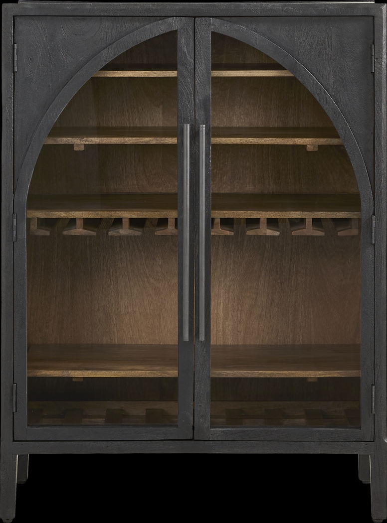 Kings Road Black Wine Cabinet - Thumbnail - Image 1