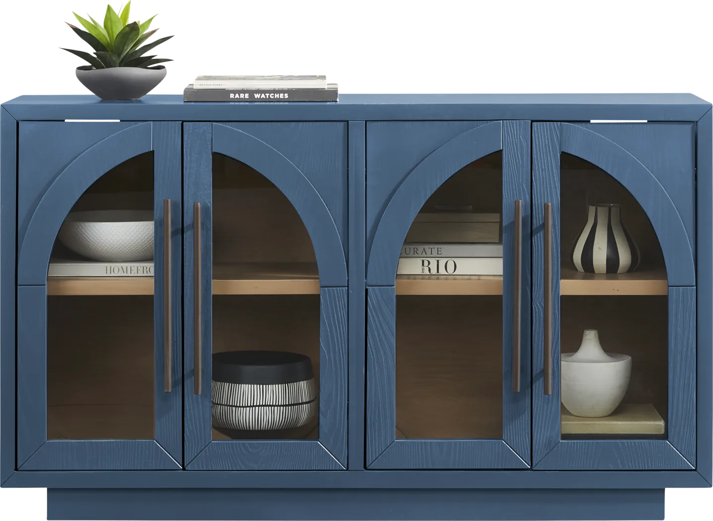 King's Road Navy Four Door Credenza - Thumbnail - Image 2