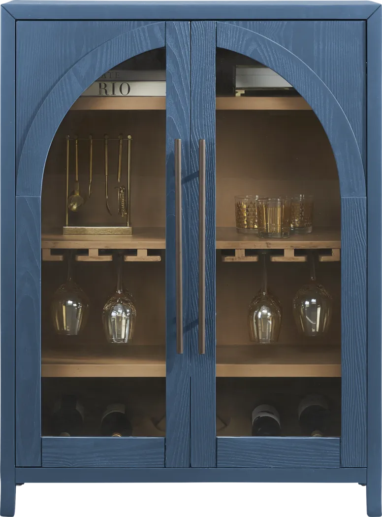 King's Road Navy Wine Cabinet - Thumbnail - Image 2