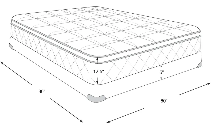 Dimension Image. Please refer to the Dimension Tab on this page for dimension details.