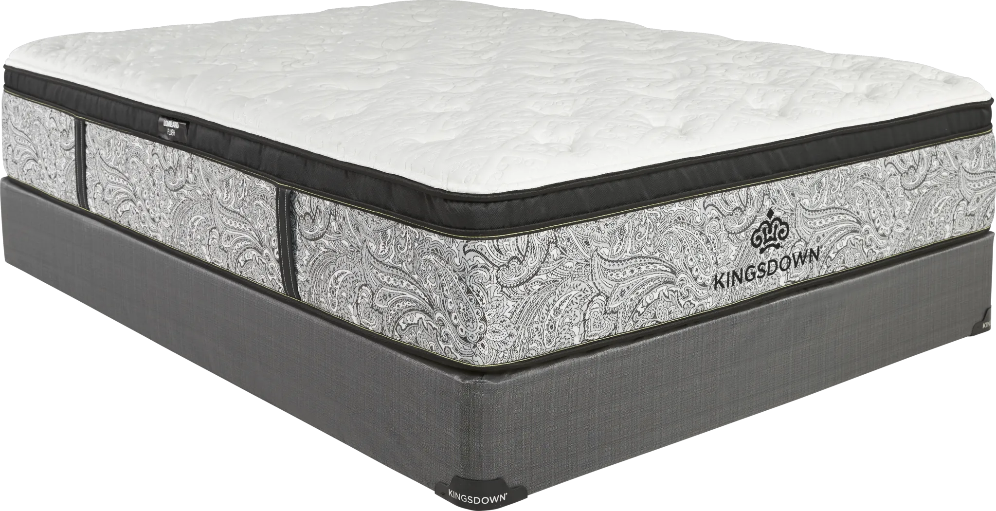 Kingsdown Lombard Plush King Mattress Set - Thumbnail - Image 1