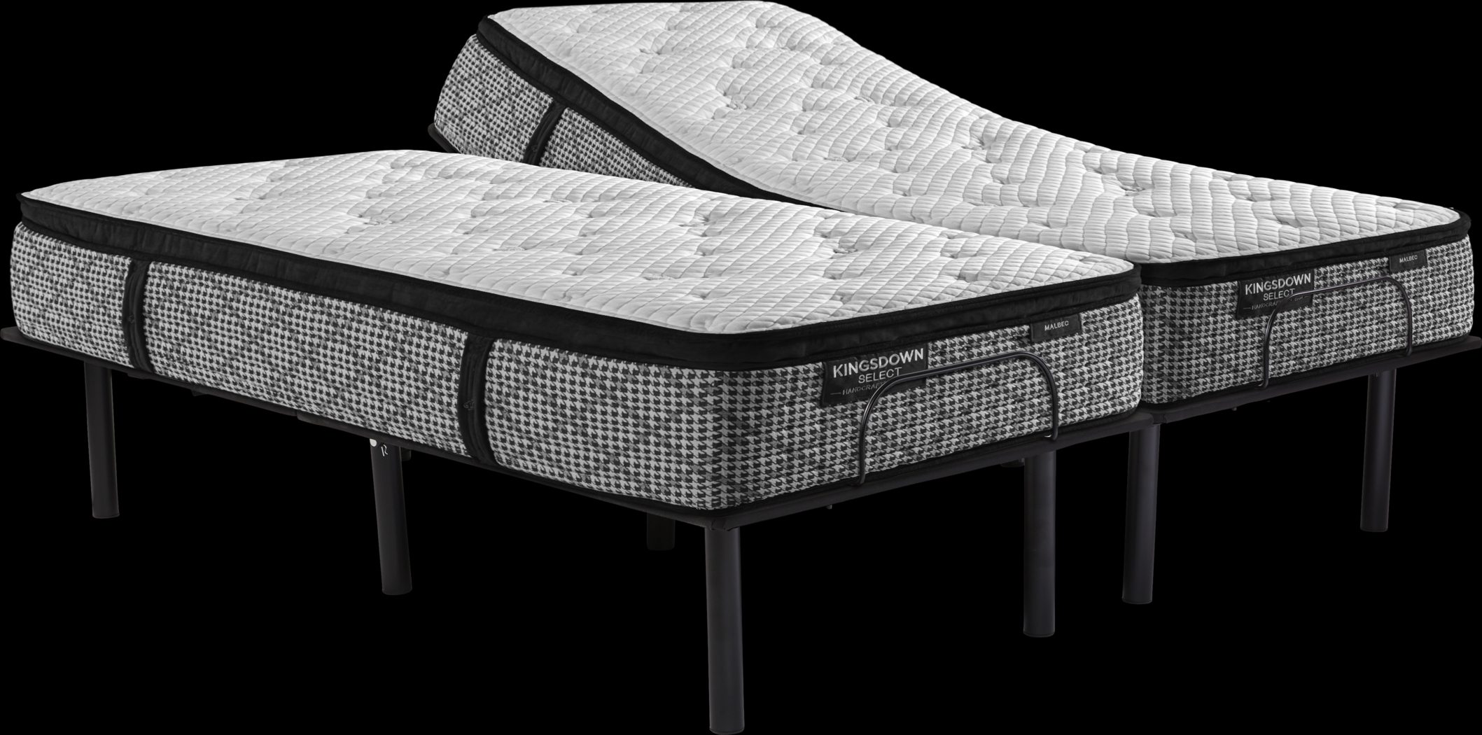 Kingsdown Malbec Split King Mattress with Head Up Only Base - Thumbnail - Image 1