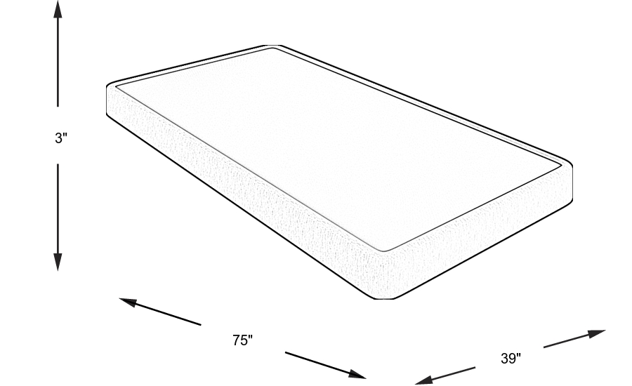 Dimension Image. Please refer to the Dimension Tab on this page for dimension details.