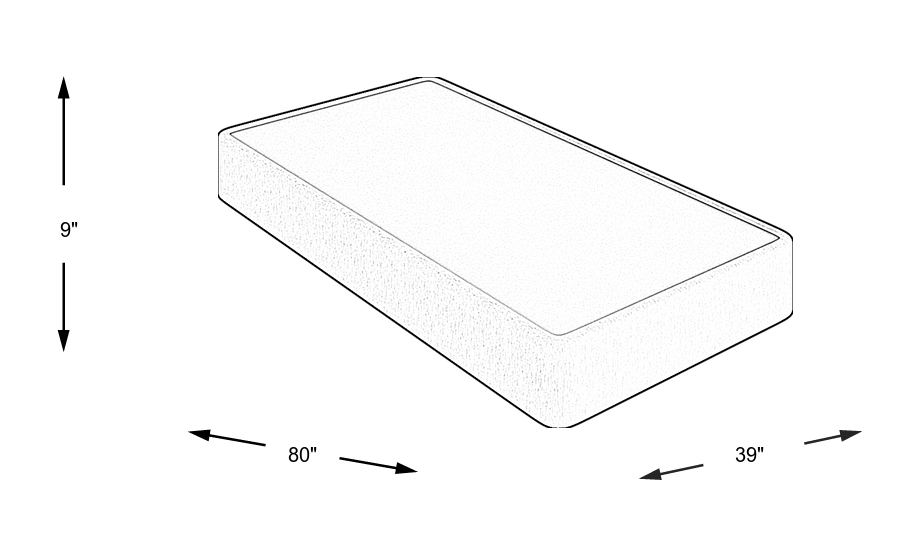 Dimension Image. Please refer to the Dimension Tab on this page for dimension details.