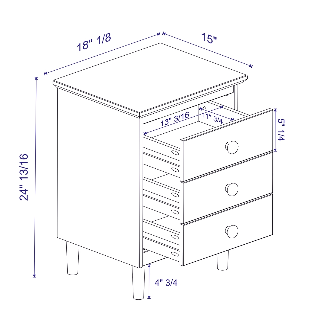 Kingshall White Nightstand - Thumbnail - Image 6
