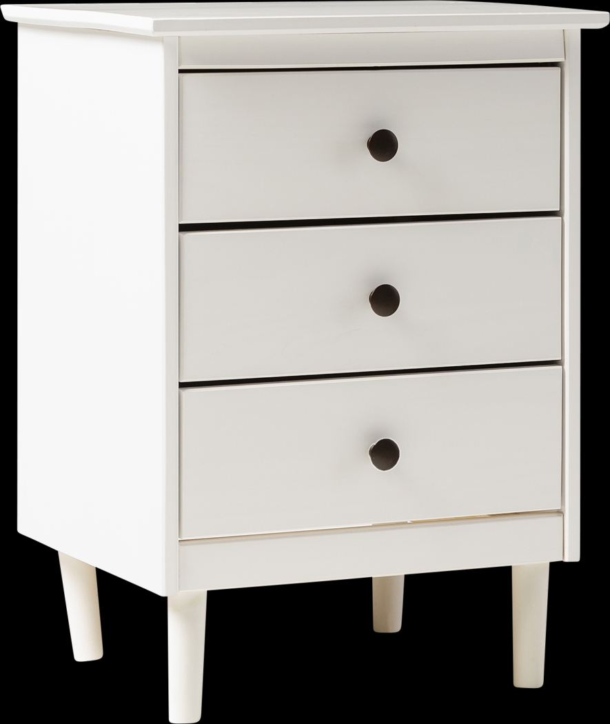 Kingshall White Nightstand - Thumbnail - Image 1