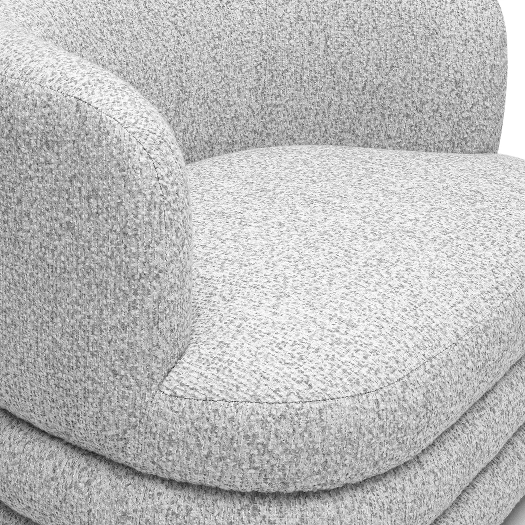 Kingsley Gray Swivel Chair - Thumbnail - Image 3