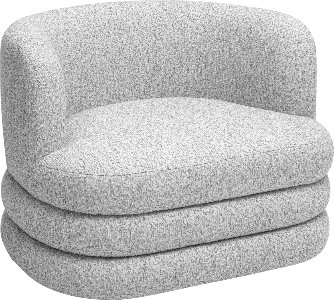 Kingsley Gray Swivel Chair - Thumbnail - Image 1