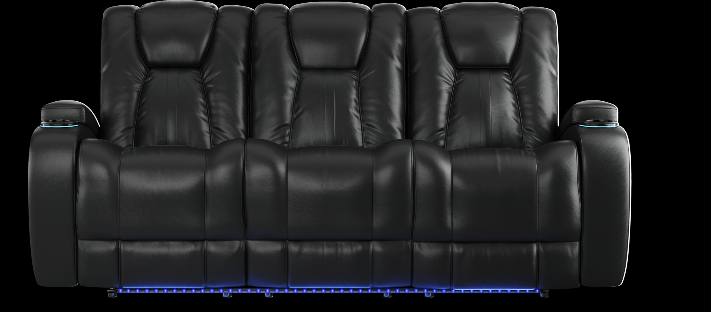 Kingvale Court Black 7 Pc Living Room with Dual Power Reclining Sofa - Thumbnail - Image 2