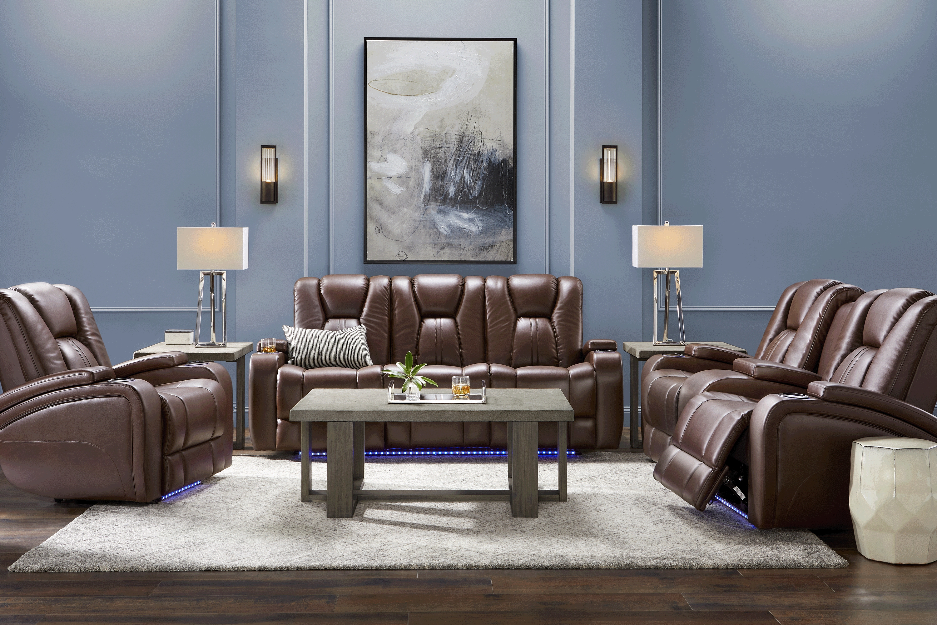 Kingvale Court Mocha 2 Pc Dual Power Reclining Living Room - Thumbnail - Image 1