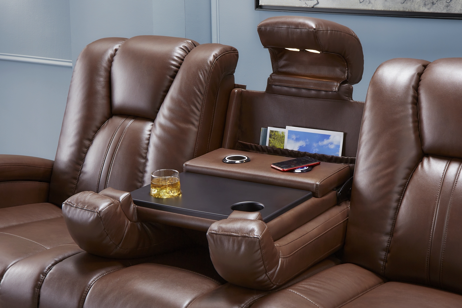 Kingvale Court Mocha 2 Pc Dual Power Reclining Living Room - Thumbnail - Image 10