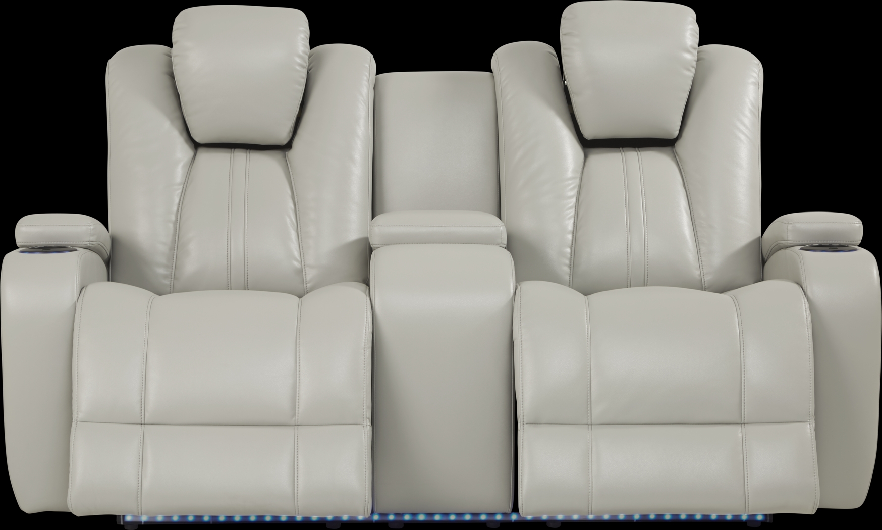 Kingvale Court Platinum Dual Power Reclining Console Loveseat - Thumbnail - Image 1