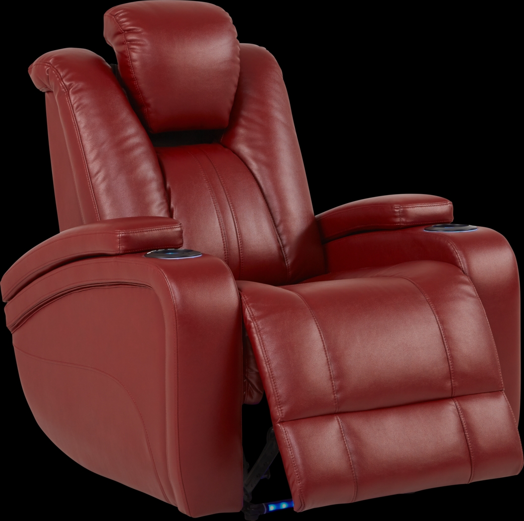 Kingvale Court Red Dual Power Recliner - Thumbnail - Image 1