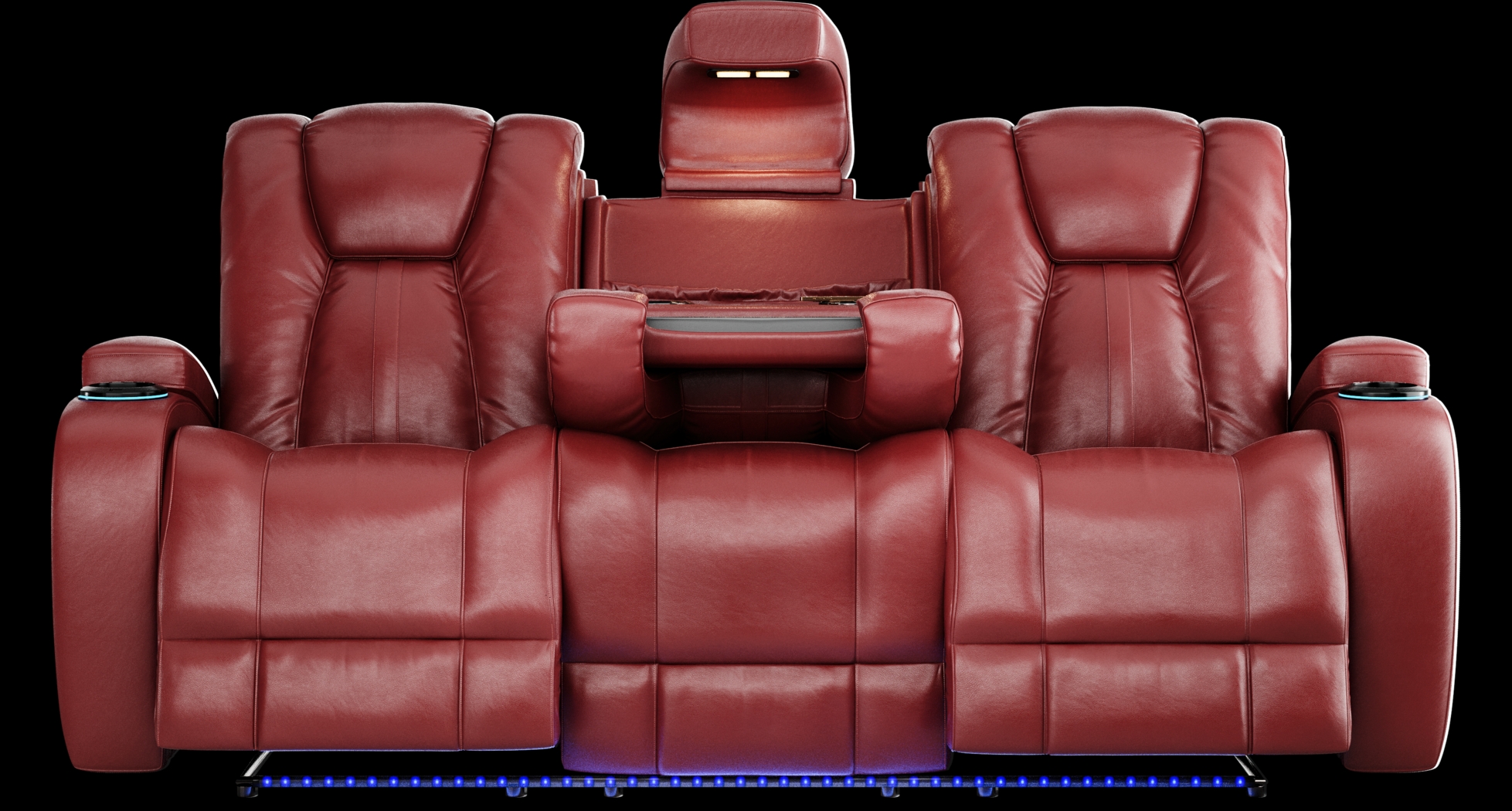 Kingvale Court Red Dual Power Reclining Sofa - Thumbnail - Image 3