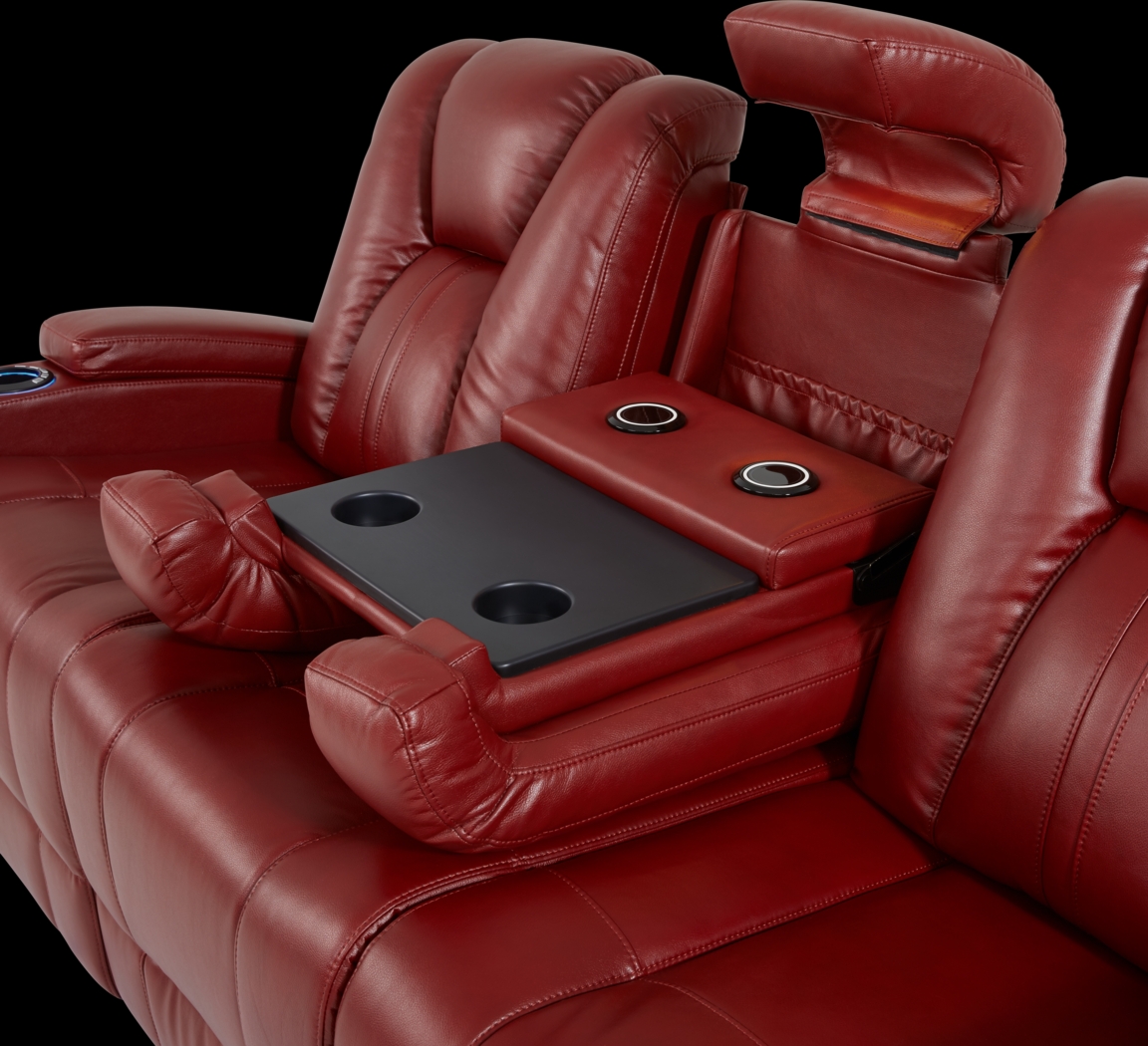 Kingvale Court Red 5 Pc Living Room with Dual Power Reclining Sofa - Thumbnail - Image 5