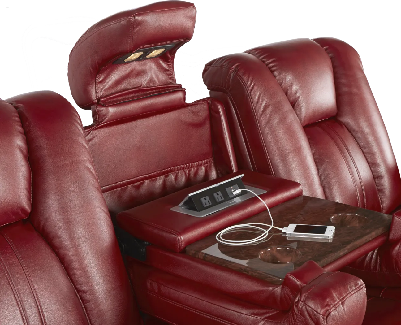 Kingvale Red Power Reclining Sofa - Image 5