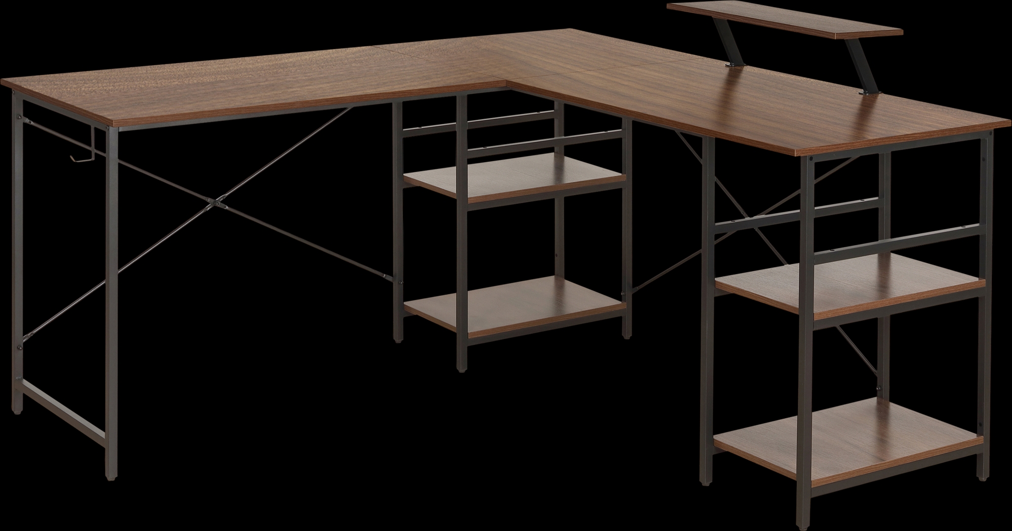 Kinigar Walnut Storage Desk - Thumbnail - Image 12