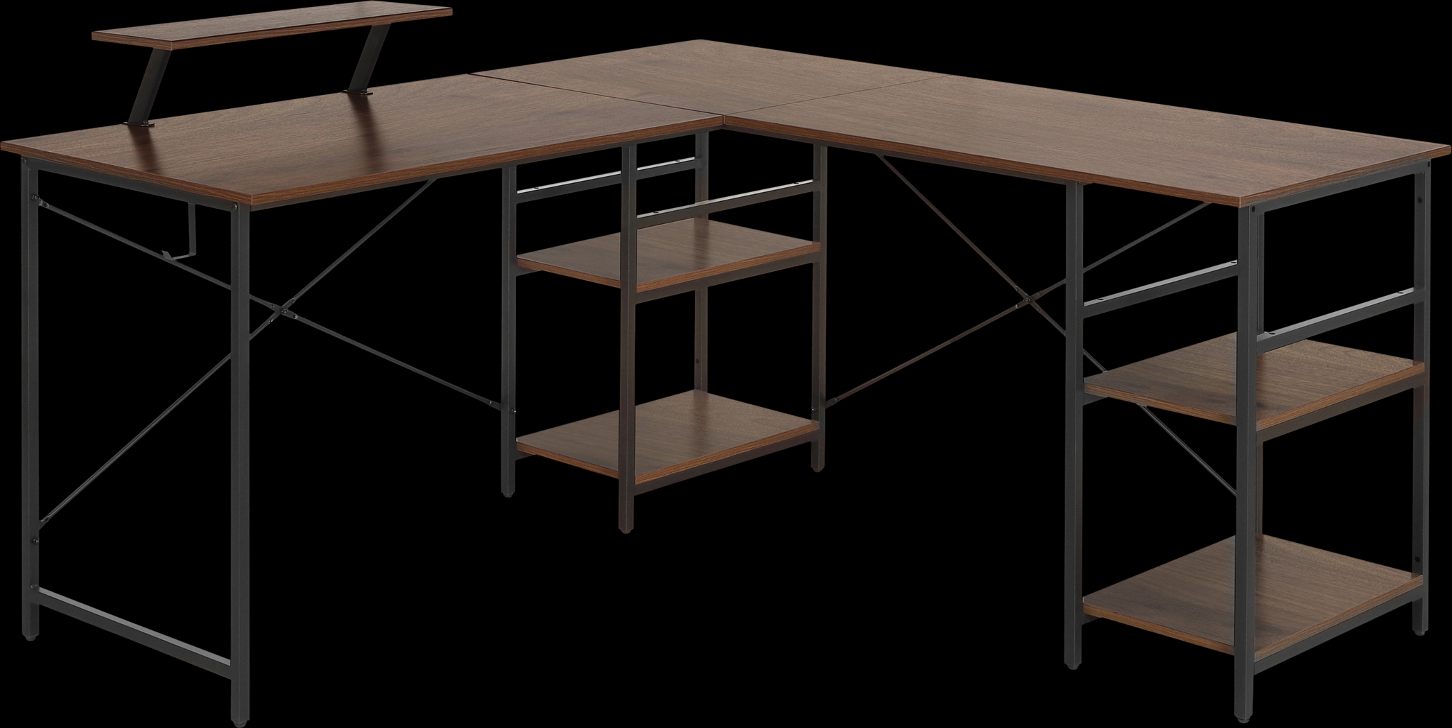 Kinigar Walnut Storage Desk - Thumbnail - Image 5