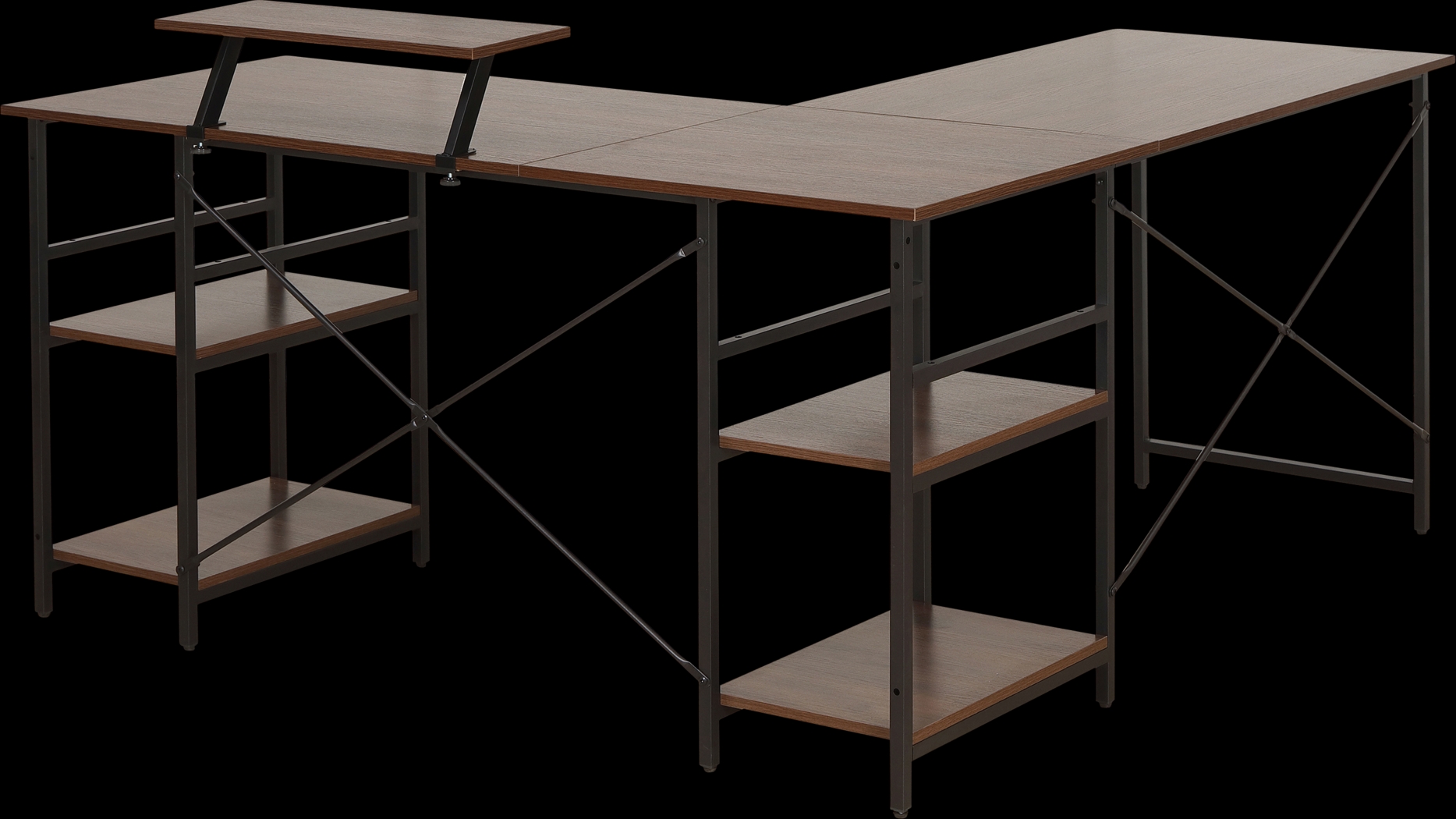 Kinigar Walnut Storage Desk - Thumbnail - Image 9