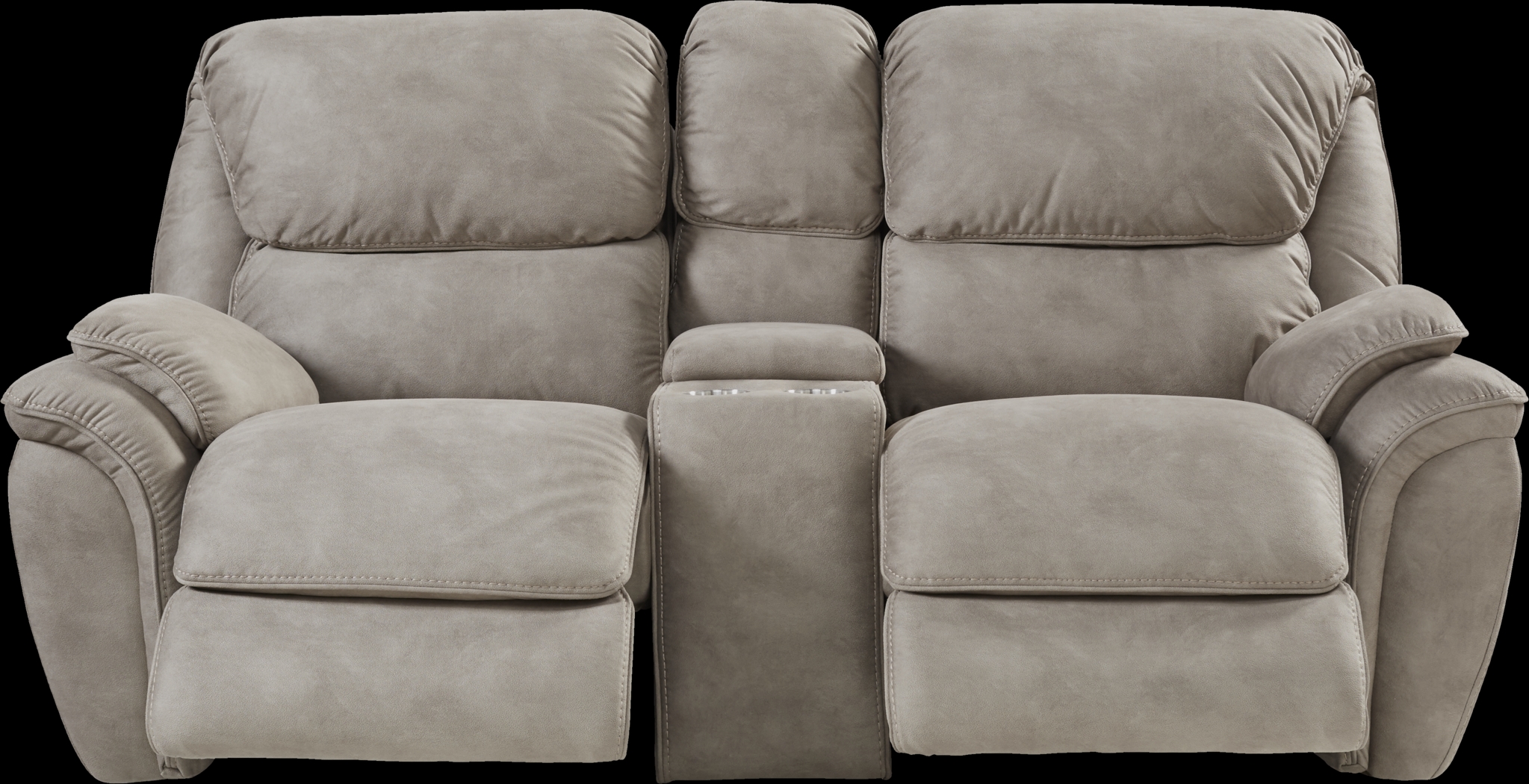 Kinley Beige Reclining Console Loveseat - Thumbnail - Image 2