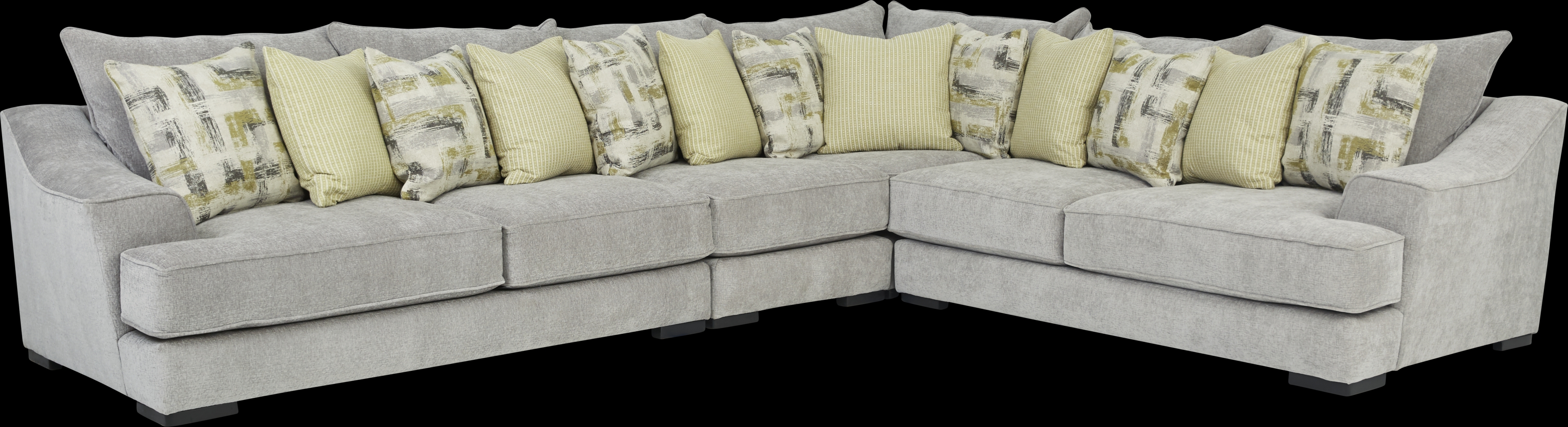 Kinley Gray 7 Pc Sectional Living Room - Thumbnail - Image 2