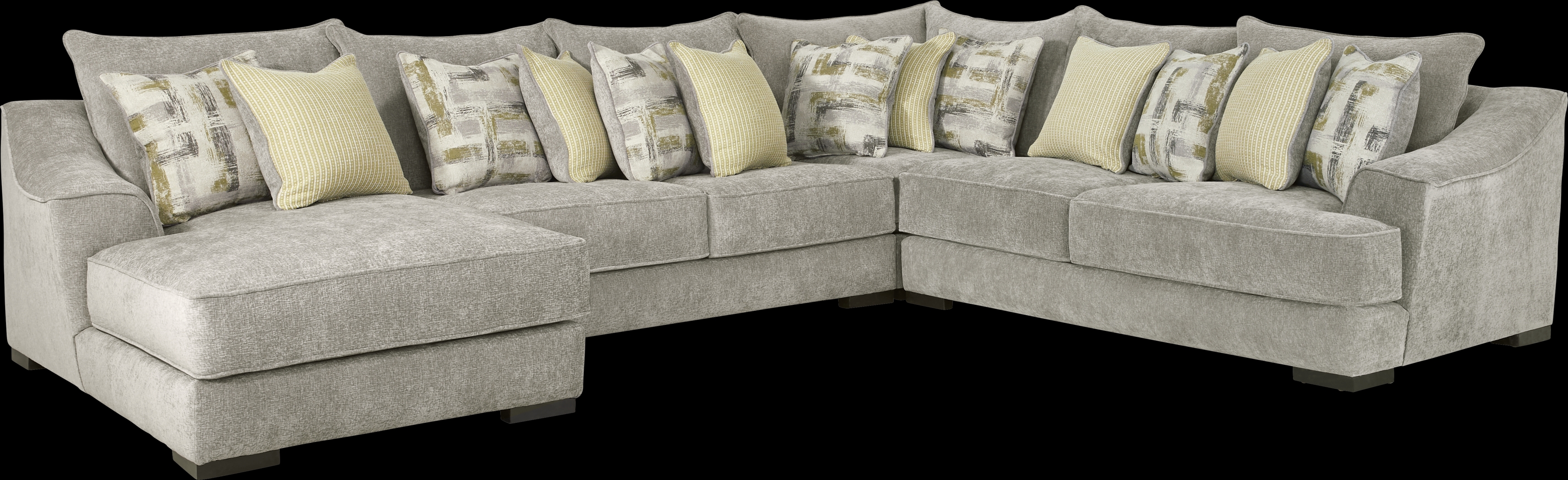 Kinley Gray 4 Pc Sectional - Thumbnail - Image 1