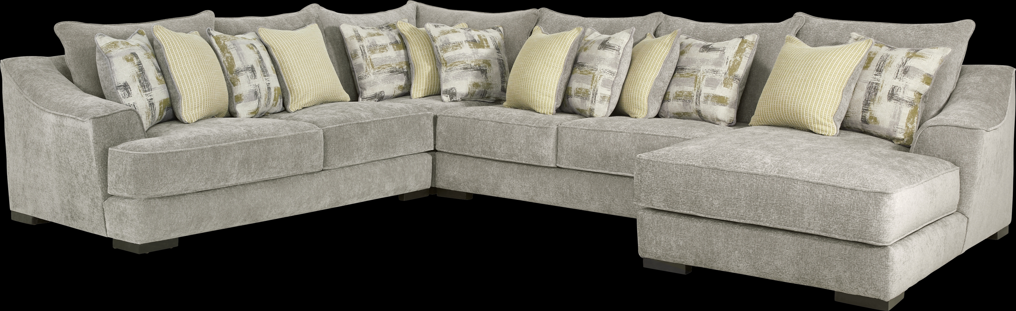 Kinley Gray 4 Pc Sectional - Thumbnail - Image 1