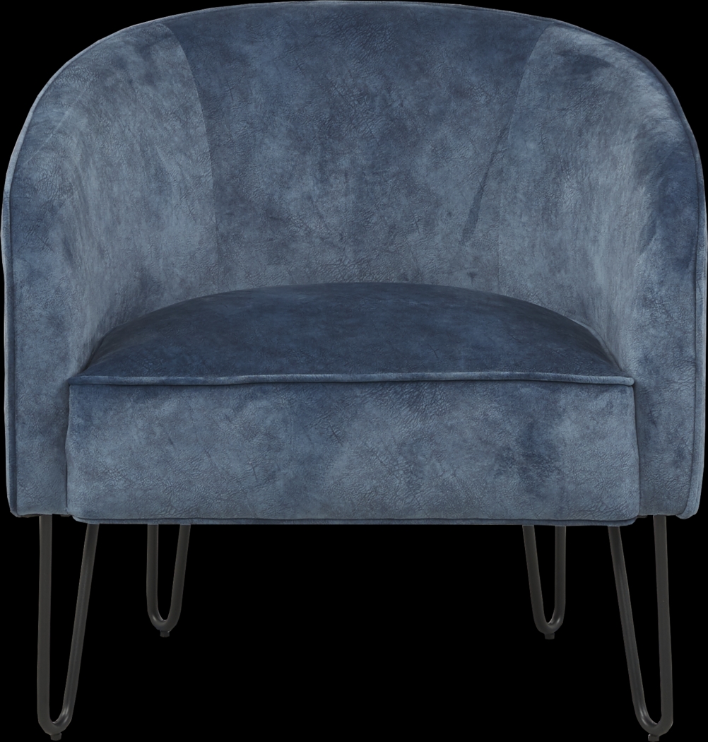 Kinnett Navy Accent Chair - Thumbnail - Image 2