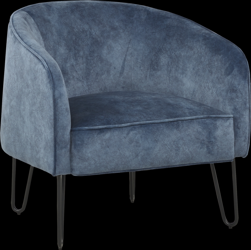Kinnett Navy Accent Chair - Thumbnail - Image 1