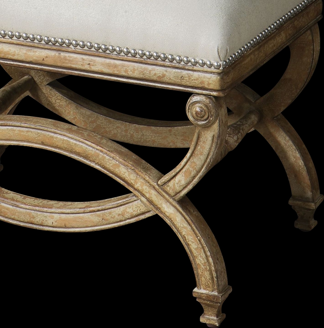 Kinzalow Linen Accent Bench - Thumbnail - Image 2