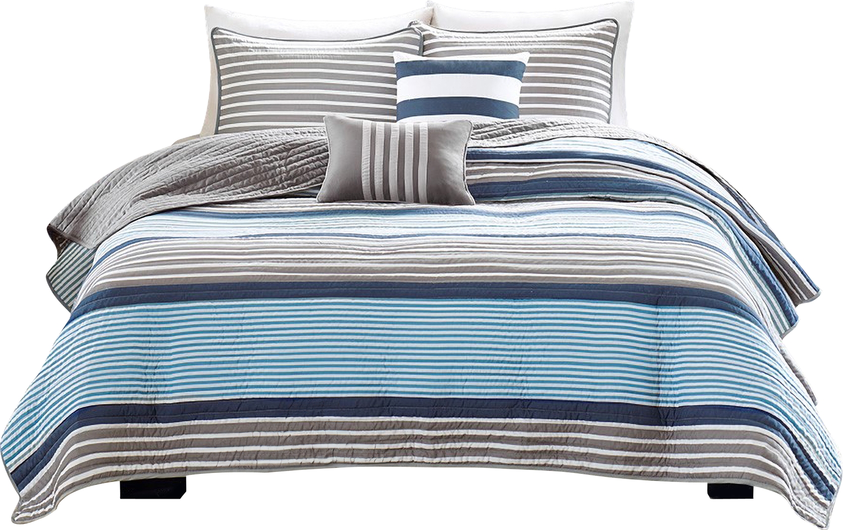 Kionah Blue Full Quilt Set - Thumbnail - Image 1