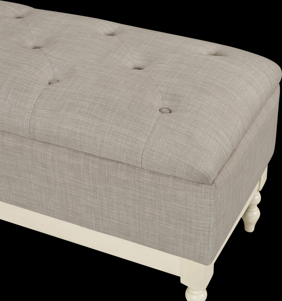 Kiphen Light Gray Storage Bench - Thumbnail - Image 4