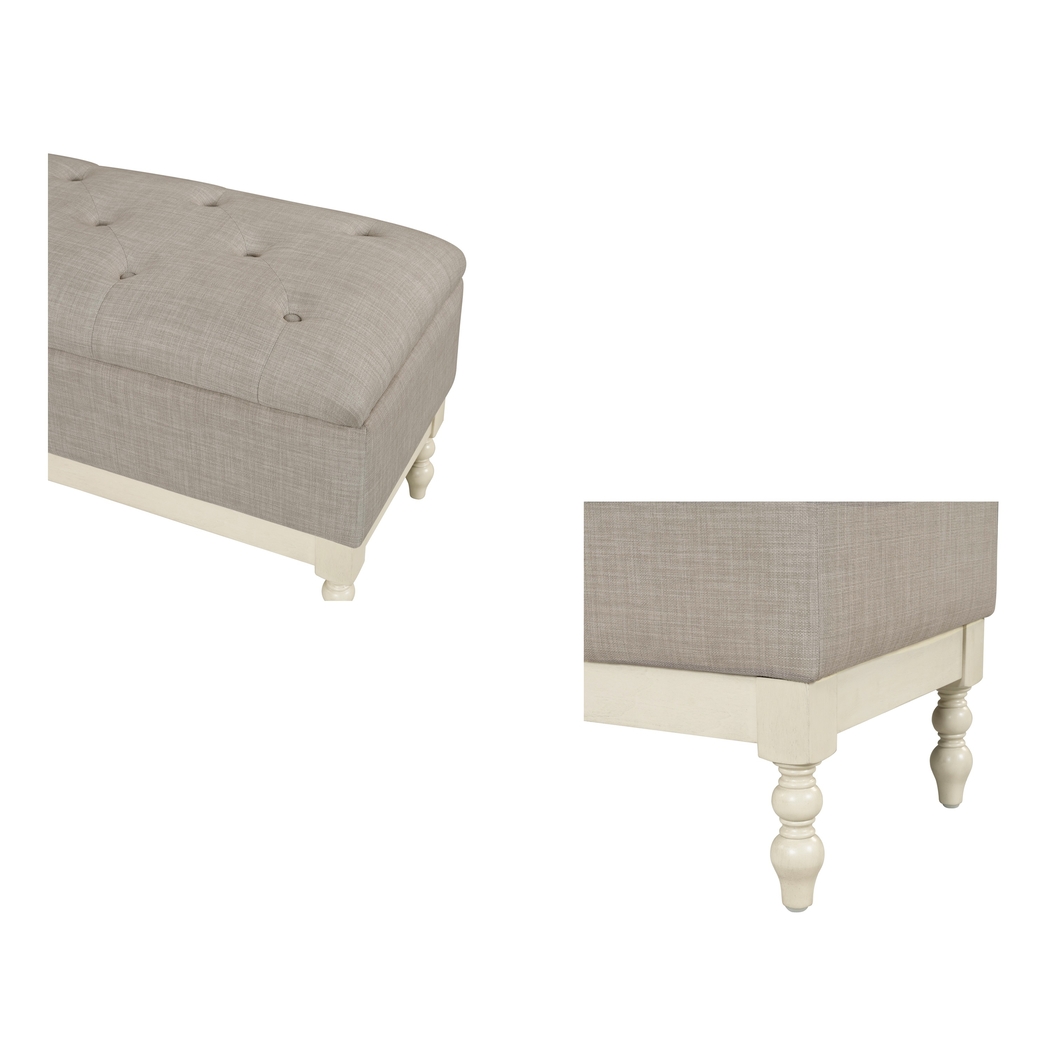 Kiphen Light Gray Storage Bench - Thumbnail - Image 7